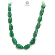 Green Quartz Carving Beads Necklace: 693.60cts Natural Untreated Quartz Shape Fancy Hand Carved 925 Sterling Silver 22*13mm - 32*17mm 22"