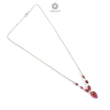 Watermelon Tourmaline Beads Chain Necklace: 33.00cts Natural Untreated Tourmaline 925 Sterling Silver Plain Oval 5*4mm - 13*11mm 21"