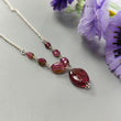 Watermelon Tourmaline Beads Chain Necklace: 33.00cts Natural Untreated Tourmaline 925 Sterling Silver Plain Oval 5*4mm - 13*11mm 21"