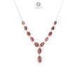 Watermelon Tourmaline Beads Chain Necklace: 56.25cts Natural Untreated Tourmaline 925 Sterling Silver Plain Oval 7*6mm - 12*8mm 22"