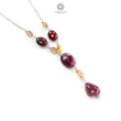 Rubellite Pink Tourmaline Beads Chain Necklace 45.50cts