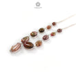 Watermelon Tourmaline Beads Chain Necklace: 52.90cts Natural Untreated Tourmaline 925 Sterling Silver Plain Oval 7*6mm - 13*8mm 21"