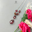 Rubellite Pink Tourmaline Beads Chain Necklace: 52.00cts Natural Untreated Tourmaline 925 Sterling Silver Plain Oval 10*7.5mm - 15*12mm 22"