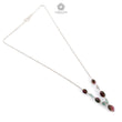 Watermelon Tourmaline Beads Chain Necklace: 38.00cts Natural Untreated Tourmaline 925 Sterling Silver Plain Oval 6*4mm - 11*9mm 21"