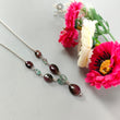 Watermelon Tourmaline Beads Chain Necklace: 38.00cts Natural Untreated Tourmaline 925 Sterling Silver Plain Oval 6*4mm - 11*9mm 21"