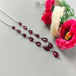 Rubellite Pink Tourmaline Beads Chain Necklace: 34.50cts Natural Untreated Tourmaline 925 Sterling Silver Plain Oval 6*4.5mm - 9*7mm 20"