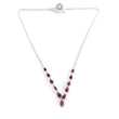 Rubellite Tourmaline Beads Chain Necklace: 32.00cts Natural Untreated Pink Tourmaline 925 Sterling Silver Plain Pear 5*4mm - 9*6mm 20"