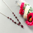 Rubellite Tourmaline Beads Chain Necklace: 32.00cts Natural Untreated Pink Tourmaline 925 Sterling Silver Plain Pear 5*4mm - 9*6mm 20"