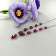 Rubellite Tourmaline Beads Chain Necklace: 32.00cts Natural Untreated Pink Tourmaline 925 Sterling Silver Plain Pear 5*4mm - 9*6mm 20"