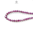 Raspberry Ruby Faceted Beads Necklace: 126.40cts Natural Untreated Ruby 925 Sterling Silver Hexagon Shape 5mm - 6.5mm 18"