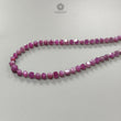 Raspberry Ruby Faceted Beads Necklace: 126.40cts Natural Untreated Ruby 925 Sterling Silver Hexagon Shape 5mm - 6.5mm 18"