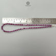 Raspberry Purple Ruby Faceted Beads Necklace: 94.05cts Natural Untreated Ruby 925 Sterling Silver Fancy Shape 6mm 16"