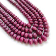 Red Ruby Beads Necklace : 3037.30cts Natural Untreated Unheated Ruby Plain Rondelle Beads Multi Strand 15" - 20" 10mm - 17mm Necklace