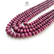 Red Ruby Beads Necklace : 3037.30cts Natural Untreated Unheated Ruby Plain Rondelle Beads Multi Strand 15" - 20" 10mm - 17mm Necklace