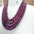 Red Ruby Beads Necklace: 3171.75cts Natural Untreated Unheated Ruby Plain Rondelle Beads Multi Strand 18" - 23" 10mm - 16mm Necklace