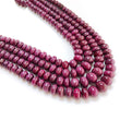 Red Ruby Beads Necklace: 3171.75cts Natural Untreated Unheated Ruby Plain Rondelle Beads Multi Strand 18" - 23" 10mm - 16mm Necklace