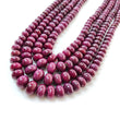 Red Ruby Beads Necklace: 3171.75cts Natural Untreated Unheated Ruby Plain Rondelle Beads Multi Strand 18" - 23" 10mm - 16mm Necklace