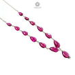 Rubellite Tourmaline Beads Chain Necklace 34.35cts