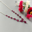 Rubellite Tourmaline Beads Chain Necklace: 34.35cts Natural Untreated Pink Tourmaline 925 Sterling Silver Plain Pear 6*5mm - 9*7mm 20"