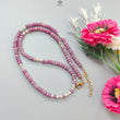 Crystal Ruby Gemstone Beads Necklace: 21.85gms Natural Untreated Ruby, White Pearl & Cat's Eye Plain Rondelle Brass Necklace 4.5mm - 5mm 18"