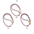 Golden & Pink Sapphire Gemstone Beads Necklace: Natural Untreated Unheated Sapphire Plain Oval Shape Brass Necklace 18" 1 Strand