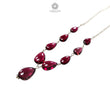 Rubellite Tourmaline Beads Chain Necklace: 41.50cts Natural Untreated Pink Tourmaline 925 Sterling Silver Plain Pear 8*6mm - 12*10mm 20"