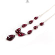 Rubellite Tourmaline Beads Chain Necklace: 41.50cts Natural Untreated Pink Tourmaline 925 Sterling Silver Plain Pear 8*6mm - 12*10mm 20"