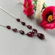 Rubellite Tourmaline Beads Chain Necklace: 41.50cts Natural Untreated Pink Tourmaline 925 Sterling Silver Plain Pear 8*6mm - 12*10mm 20"