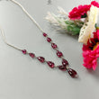 Rubellite Tourmaline Beads Chain Necklace: 34.50cts Natural Untreated Pink Tourmaline 925 Sterling Silver Plain Pear 6*5mm - 10.5*8mm 20"