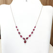 Rubellite Tourmaline Beads Chain Necklace: 34.50cts Natural Untreated Pink Tourmaline 925 Sterling Silver Plain Pear 6*5mm - 10.5*8mm 20"