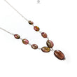 Watermelon Tourmaline Beads Chain Necklace: 42.35cts Natural Untreated Tourmaline 925 Sterling Silver Plain Oval 7*6.5mm - 13*9mm 20"