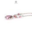 Watermelon Tourmaline Beads Chain Necklace: 34.50cts Natural Untreated Tourmaline 925 Sterling Silver Plain Oval 6*4.5mm - 16*12mm 21"