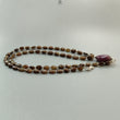 Golden Chocolate Sapphire Gemstone Beads Necklace: 24.06gms Natural Ruby, Sapphire Plain Oval 925 Silver Necklace 6*5mm - 8*5.5mm 22"