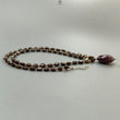 Golden Chocolate Sapphire Gemstone Beads Necklace: 25.21gms Natural Ruby, Sapphire Plain Oval 925 Silver Necklace 6*5mm - 8*6mm 20"