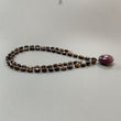 Golden Chocolate Sapphire Gemstone Beads Necklace: 29.10gms Natural Ruby, Sapphire Plain Oval 925 Silver Necklace 6*5mm - 8*6mm 22"