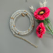 Rainbow Moonstone Gemstone Beads Necklace: 22.85gms Natural Moonstone Plain Rondelle Brass Necklace 19" Necklace June Birthstone