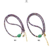 Zoisite Ruby & Blue Sapphire Gemstone Beads Necklace: Natural Untreated Ruby, Green Quartzite Plain Rondelle Brass Necklace 18" 1 Strand