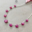 RUBY Gemstone Loose Beads : 33.25cts Natural Untreated Red Ruby Checker Cut Heart Shape 8mm - 11mm Heart Shape 7mm - 10mm