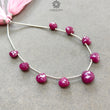 RUBY Gemstone Loose Beads : 33.25cts Natural Untreated Red Ruby Checker Cut Heart Shape 8mm - 11mm Heart Shape 7mm - 10mm
