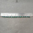 Quartz & Sapphire Gemstone Beads Bracelet : 7.63gms Green Quartz Blue Sapphire 925 Sterling Sliver Beaded Bracelet Checker Cut 8.5"