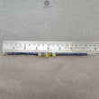 Sapphire & Quartz Opal Gemstone Sterling Silver Bracelet : 6.64gms Blue Sapphire Yellow Opal Gemstone Beaded Bracelet Checker Cut 8"