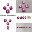 Ruby & Blue Sapphire Gemstone Rose Cut : Natural Untreated Unheated Red Ruby And Blue Sapphire Egg Shape Set