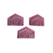 Rosemary Sapphire Gemstone Flat Slices : 142.60cts Natural Untreated Pink Sheen Sapphire Uneven Shape 27*34mm - 26*37mm 3pcs