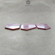Rosemary Sapphire Gemstone Flat Slices : 146.60cts Natural Untreated Pink Sheen Sapphire Uneven Shape 40*29mm - 43*33mm 3pcs