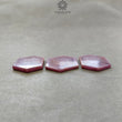 Rosemary Sapphire Gemstone Flat Slices : 170.00cts Natural Untreated Pink Sheen Sapphire Uneven Shape 40*27mm - 42*31mm 4pcs