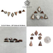 Golden Brown Chocolate Sapphire Gemstone Normal Cut : Natural Untreated Sheen Sapphire Triangle Uneven Shape Sets
