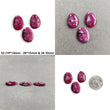 Ruby Gemstone Rose Cut : Natural Untreated Unheated Red Ruby Egg Shape 3pcs Sets
