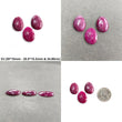 Ruby Gemstone Rose Cut : Natural Untreated Unheated Red Ruby Egg Shape 3pcs Sets