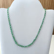 Quartz & Sapphire Beads Necklace : 925 Sterling Silver Natural Green Quartz Blue Sapphire Briolette Faceted Cushion Beaded Necklace