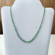 Quartz & Sapphire Beads Necklace : 925 Sterling Silver Natural Green Quartz Blue Sapphire Briolette Faceted Cushion Beaded Necklace